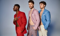 Cheerful,Appealing,Diverse,Men,In,Stylish,Vibrant,Suits,Posing,In