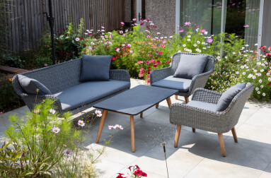 Garden,Furniture,On,The,Terrace,On,Sunny,Day