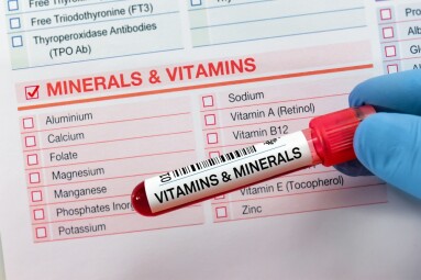 Blood,Tube,Test,With,Requisition,Form,For,Vitamins,And,Minerals