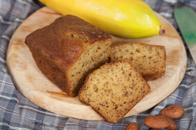 Homemade,Banana,Bread,Sliced,On,A,Table,.,Rustic,Style