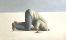 Illustration,Of,Man,Burying,Head,Under,The,Ground,,Surreal,Fear