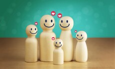 Wooden,Family,Figuressymbolizing,Family,Relationships,And,Care.,Perfect,For,Showcasing