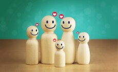 Wooden,Family,Figuressymbolizing,Family,Relationships,And,Care.,Perfect,For,Showcasing