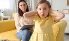 Naughty,Little,Girl,At,Psychologist's,In,Office