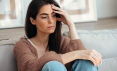 Shot,Of,Depressed,Young,Woman,Thinking,About,Her,Problems,While