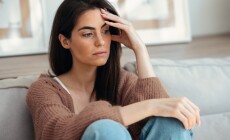 Shot,Of,Depressed,Young,Woman,Thinking,About,Her,Problems,While