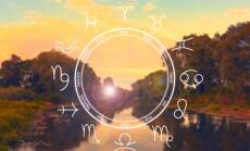 Zodiac,Wheel,With,Signs,Against,Nature,Landscape