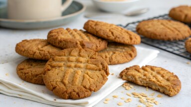 "crispy,,Chewy,,Classic:,Traditional,Anzac,Cookies,Close-up"