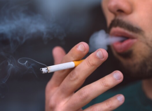 Closeup,Of,Young,Man,Smoking,Cigarette.,Smoking,Addiction,And,Bad