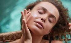 Skin,Care,Woman,Applying,Cream,On,Cheek.,Sexy,Woman,In
