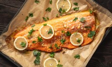Baked,Trout,With,Garlic,And,Butter.,Keto,Diet