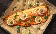 Baked,Trout,With,Garlic,And,Butter.,Keto,Diet