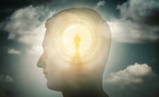 A,Silhouete,Of,A,Man,With,Rays,Of,Light,Emanating