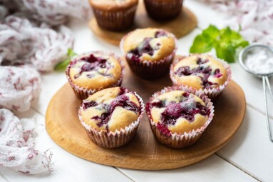 Muffins,With,Cherries,For,Dessert.,Cherry,Muffins,For,Breakfast,On