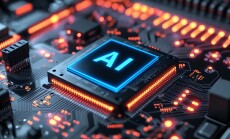 3d,Illustration,Of,Glowing,Blue,"ai",Text,On,A,Computer