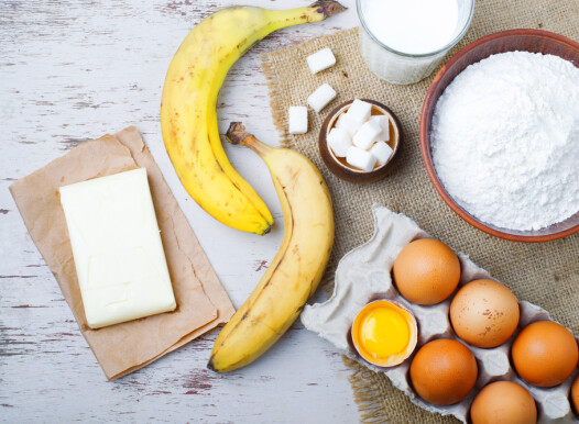 The,Ingredients,For,The,Banana,Cake,Flour,Egg