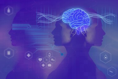 Young,Girl,With,Closed,Eyes,And,Neon,Glowing,Brain.,Women's