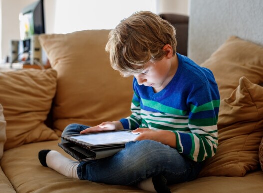 School,Boy,With,Tablet,Computer.,Schoolchild,Study,Online.,Electronic,Device