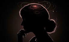 Menopause,Brain,,Dark,Background