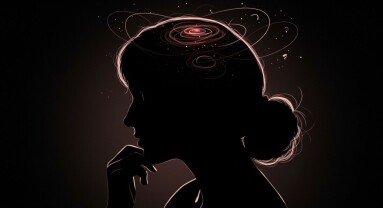 Menopause,Brain,,Dark,Background