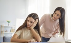 Strict,Mother,Has,Quarrel,With,Her,Teenage,Daughter,,Lecturing,Her