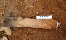Projectile,Unexploded,Spanish,Civil,War,Artillery,Bomb,With,Scale,On