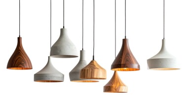 A,Diverse,Arrangement,Of,Contemporary,Pendant,Lights,Featuring,Various,Shapes