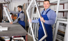 Smiling,Production,Workers,In,Coverall,With,Different,Pvc,Windows,And