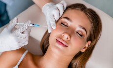 Young,Woman,Gets,Beauty,Facial,Injections,In,Salon.,Treatment,,Facial