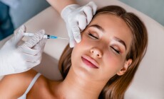 Young,Woman,Gets,Beauty,Facial,Injections,In,Salon.,Treatment,,Facial