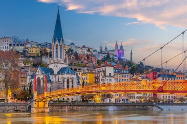 Downtown,Lyon,City,Skyline,,Cityscape,Of,France,In,Europe